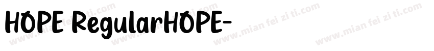 HOPE RegularHOPE字体转换